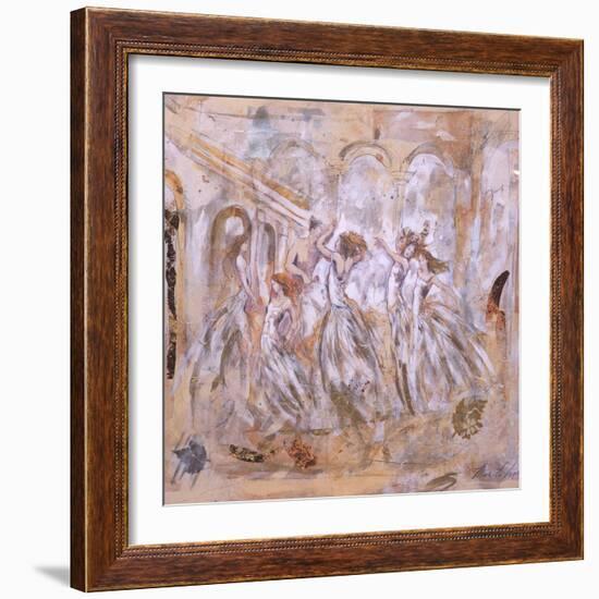 One Man Dancing with Five Women-Marta Gottfried-Framed Giclee Print