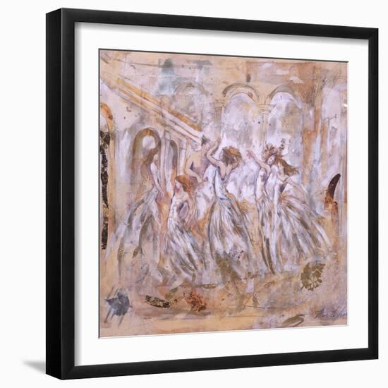 One Man Dancing with Five Women-Marta Gottfried-Framed Giclee Print