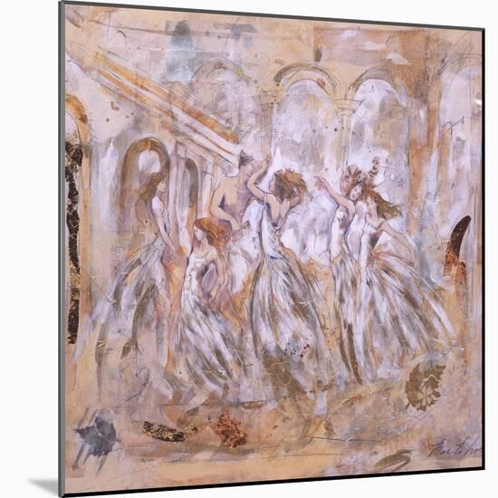 One Man Dancing with Five Women-Marta Gottfried-Mounted Giclee Print