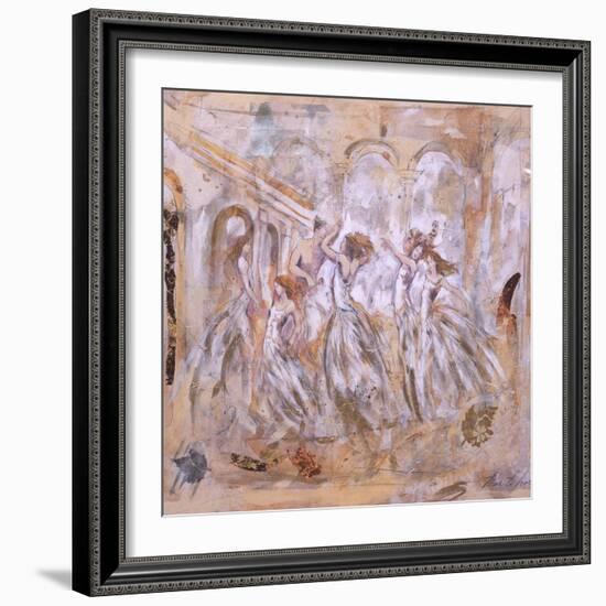 One Man Dancing with Five Women-Marta Gottfried-Framed Giclee Print