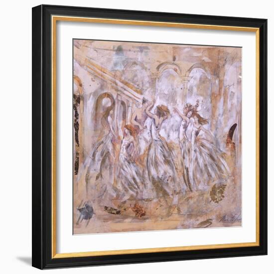 One Man Dancing with Five Women-Marta Gottfried-Framed Giclee Print
