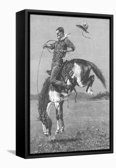 One Man Rodeo, 1888-Frederic Sackrider Remington-Framed Premier Image Canvas