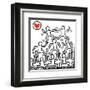One Man Show (details)-Keith Haring-Framed Art Print