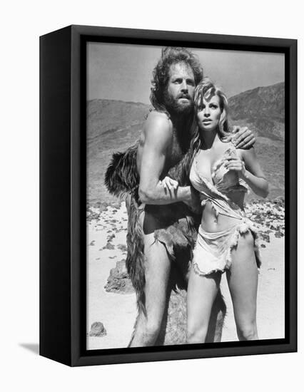 One Million Years BC, L-R, John Richardson, Raquel Welch, 1966-null-Framed Stretched Canvas