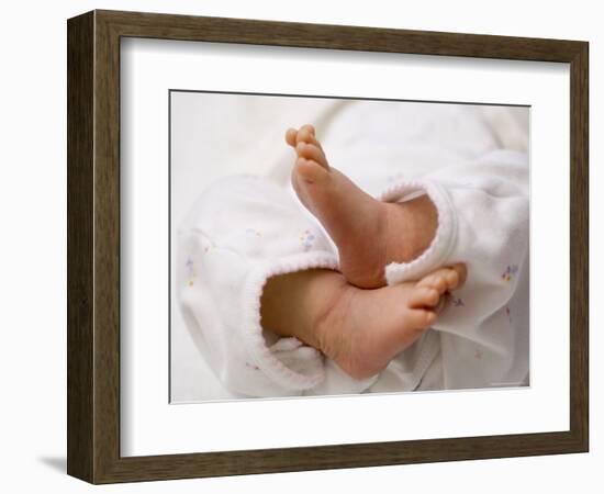 One Month Old Newborn Baby Girl-Amanda Hall-Framed Photographic Print