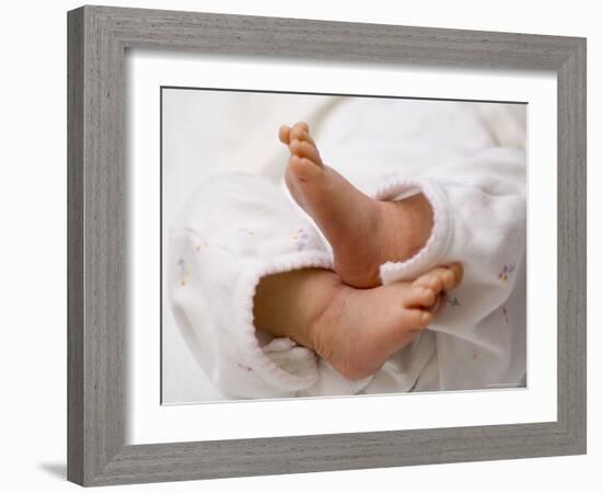 One Month Old Newborn Baby Girl-Amanda Hall-Framed Photographic Print