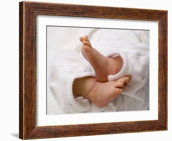 One Month Old Newborn Baby Girl-Amanda Hall-Framed Photographic Print