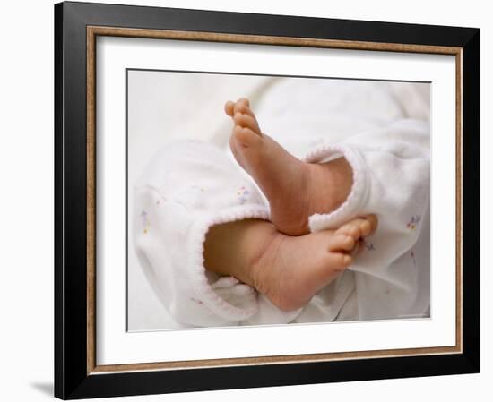 One Month Old Newborn Baby Girl-Amanda Hall-Framed Photographic Print