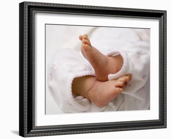 One Month Old Newborn Baby Girl-Amanda Hall-Framed Photographic Print