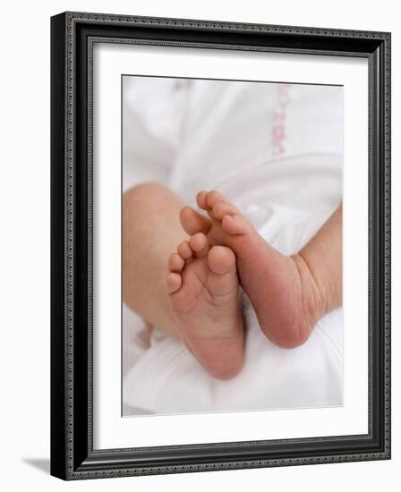 One Month Old Newborn Baby Girl-Amanda Hall-Framed Photographic Print