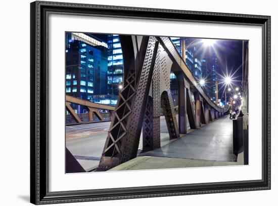 One of Bridge in Downtown of Chicago-TEA-Framed Photographic Print