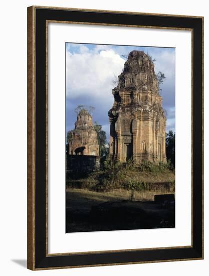 One of Eight Towers of Temple of Bakong-null-Framed Giclee Print