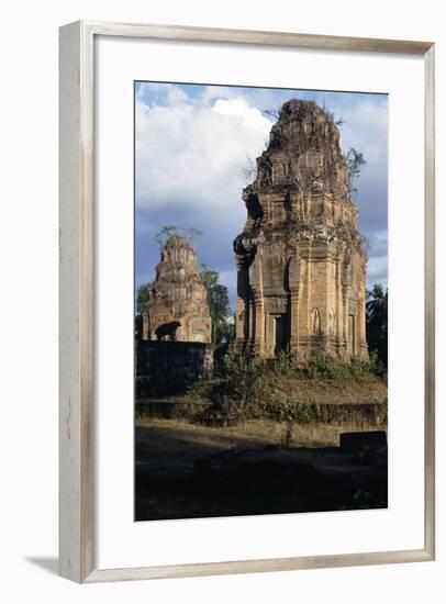 One of Eight Towers of Temple of Bakong-null-Framed Giclee Print