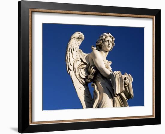 One of Gian Lorenzo Bernini's 17th Century Stone Angels on Ponte Sant'Angelo, Rome, Lazio, Italy-Ruth Tomlinson-Framed Photographic Print