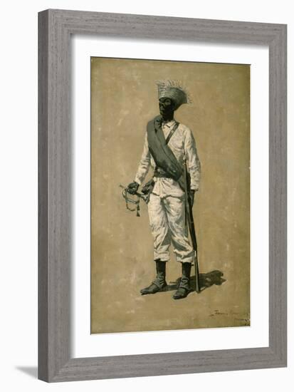 One of Gomez' Men, 1899 (Oil on Canvas)-Frederic Remington-Framed Giclee Print