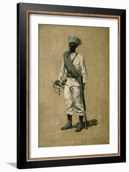 One of Gomez' Men, 1899 (Oil on Canvas)-Frederic Remington-Framed Giclee Print