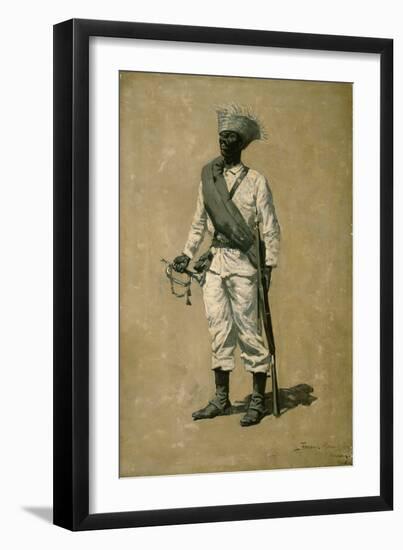 One of Gomez' Men, 1899 (Oil on Canvas)-Frederic Remington-Framed Giclee Print