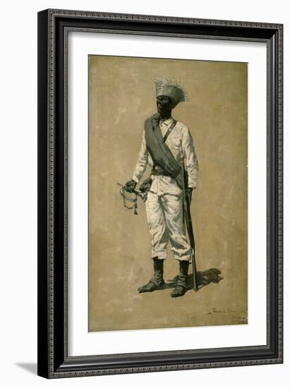 One of Gomez' Men, 1899 (Oil on Canvas)-Frederic Remington-Framed Giclee Print
