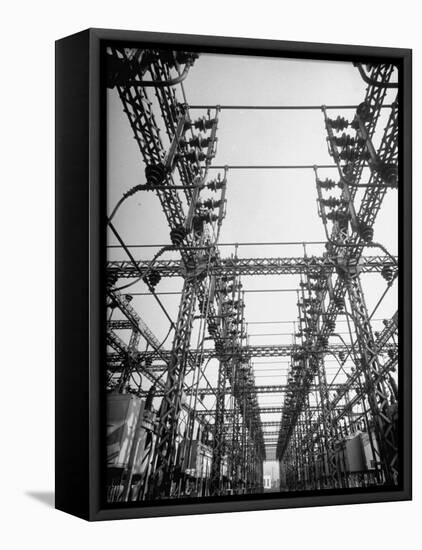 One of Los Angeles Three Big Power Distributing Stations, Station "E", in San Fernando Valley-Loomis Dean-Framed Premier Image Canvas