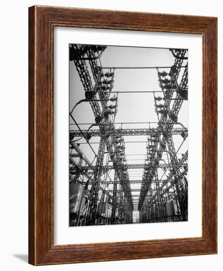 One of Los Angeles Three Big Power Distributing Stations, Station "E", in San Fernando Valley-Loomis Dean-Framed Photographic Print