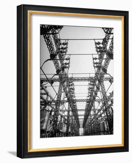 One of Los Angeles Three Big Power Distributing Stations, Station "E", in San Fernando Valley-Loomis Dean-Framed Photographic Print