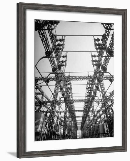 One of Los Angeles Three Big Power Distributing Stations, Station "E", in San Fernando Valley-Loomis Dean-Framed Photographic Print