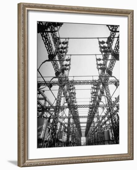 One of Los Angeles Three Big Power Distributing Stations, Station "E", in San Fernando Valley-Loomis Dean-Framed Photographic Print