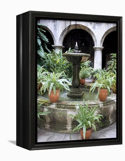 One of Many Lovely Garden Courtyards in Old Havana, Havana, Cuba, West Indies, Central America-R H Productions-Framed Premier Image Canvas