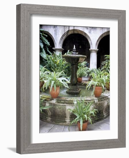 One of Many Lovely Garden Courtyards in Old Havana, Havana, Cuba, West Indies, Central America-R H Productions-Framed Photographic Print