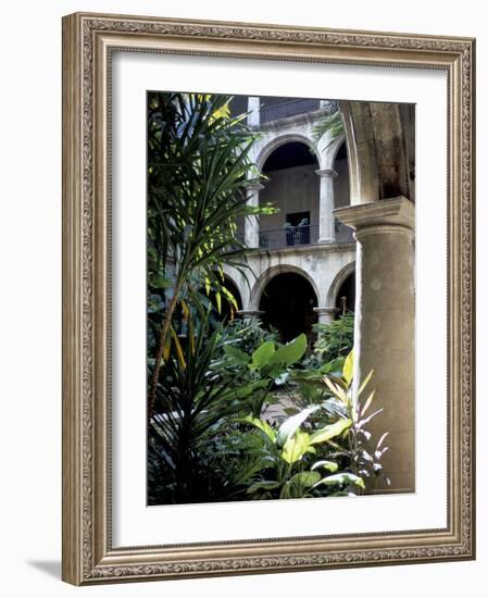 One of Many Lovely Garden Courtyards in Old Havana, Havana, Cuba, West Indies, Central America-R H Productions-Framed Photographic Print