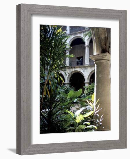 One of Many Lovely Garden Courtyards in Old Havana, Havana, Cuba, West Indies, Central America-R H Productions-Framed Photographic Print