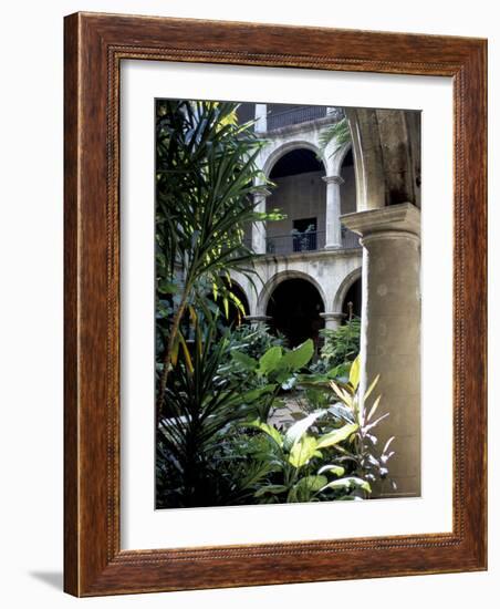 One of Many Lovely Garden Courtyards in Old Havana, Havana, Cuba, West Indies, Central America-R H Productions-Framed Photographic Print