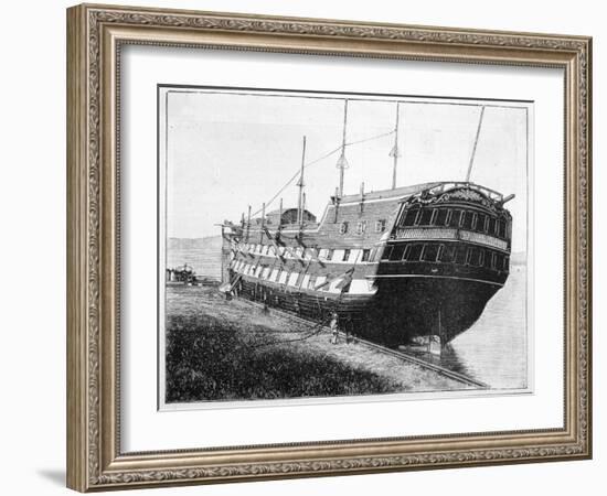 One of Nelson's Flagships-null-Framed Art Print