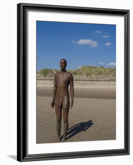 One of the 100 Men of Another Place, also known as the Iron Men, Statues by Antony Gormley-Ethel Davies-Framed Photographic Print