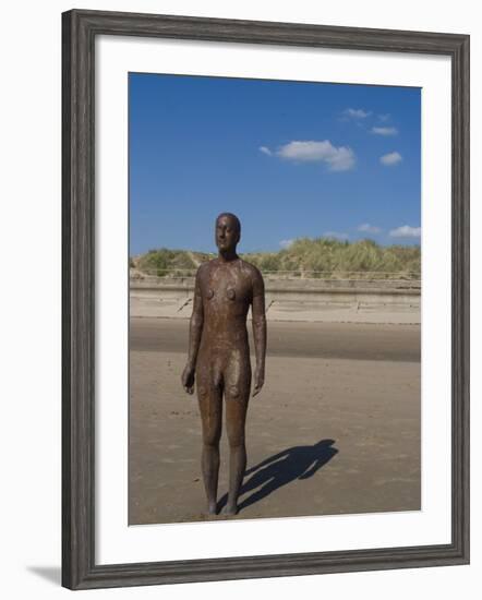 One of the 100 Men of Another Place, also known as the Iron Men, Statues by Antony Gormley-Ethel Davies-Framed Photographic Print