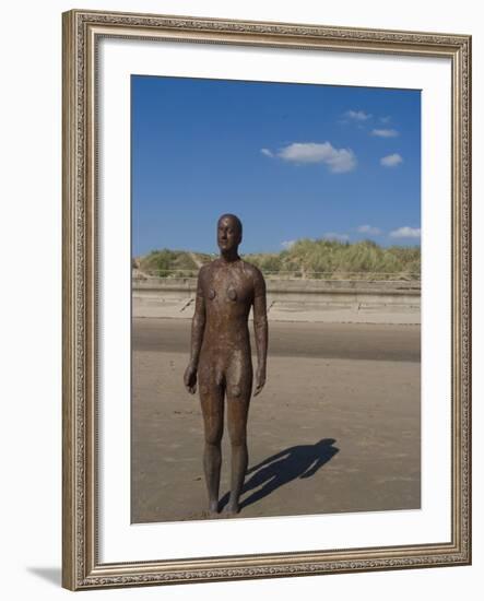 One of the 100 Men of Another Place, also known as the Iron Men, Statues by Antony Gormley-Ethel Davies-Framed Photographic Print