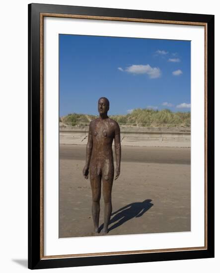 One of the 100 Men of Another Place, also known as the Iron Men, Statues by Antony Gormley-Ethel Davies-Framed Photographic Print