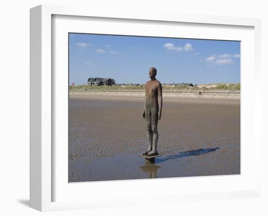 One of the 100 Men of Another Place, also known as the Iron Men, Statues by Antony Gormley-Ethel Davies-Framed Photographic Print