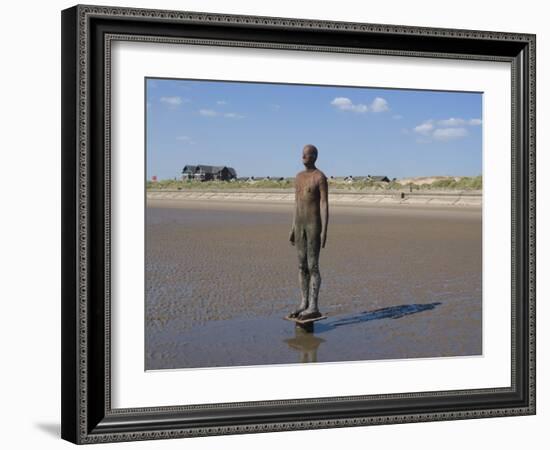 One of the 100 Men of Another Place, also known as the Iron Men, Statues by Antony Gormley-Ethel Davies-Framed Photographic Print