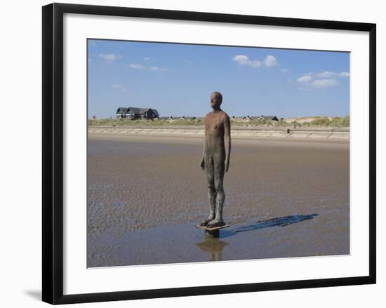 One of the 100 Men of Another Place, also known as the Iron Men, Statues by Antony Gormley-Ethel Davies-Framed Photographic Print