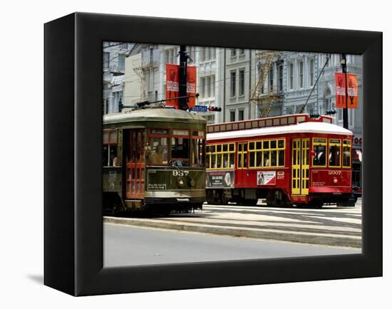 One of the 1920s Era Streetcars-null-Framed Premier Image Canvas