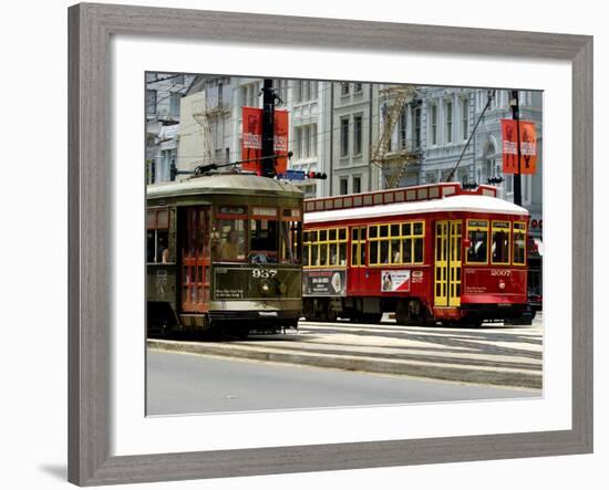 One of the 1920s Era Streetcars-null-Framed Photographic Print