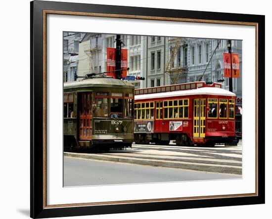 One of the 1920s Era Streetcars-null-Framed Photographic Print