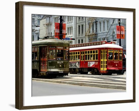 One of the 1920s Era Streetcars-null-Framed Photographic Print