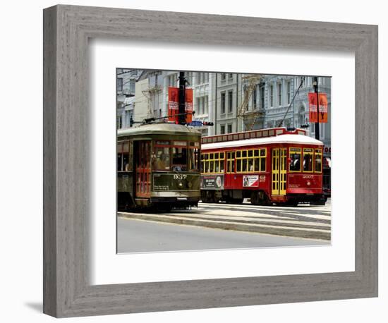 One of the 1920s Era Streetcars-null-Framed Photographic Print