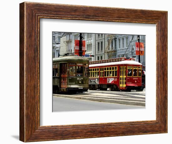 One of the 1920s Era Streetcars-null-Framed Photographic Print