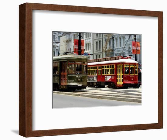 One of the 1920s Era Streetcars-null-Framed Photographic Print