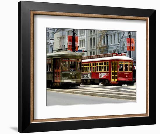 One of the 1920s Era Streetcars-null-Framed Photographic Print