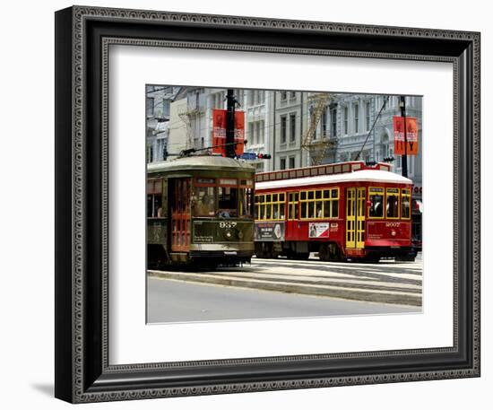 One of the 1920s Era Streetcars-null-Framed Photographic Print