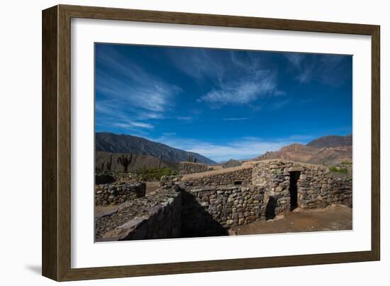 One of the ancient pre-Inca houses at Pucara de Tilcara, Jujuy Province, Argentina, South America-Alex Treadway-Framed Photographic Print